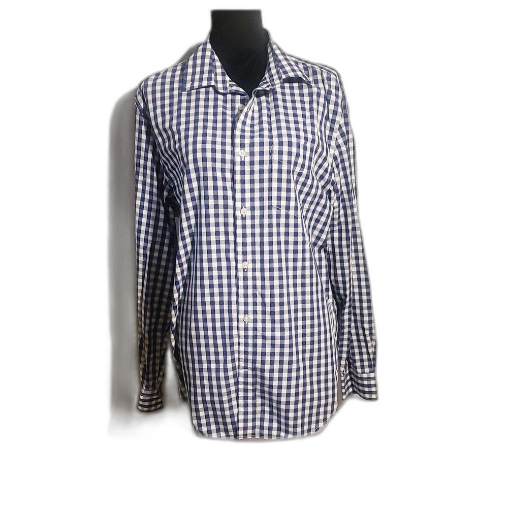 Banana Republic 100% Cotton Luxe Stretch Poplin Grant Slim Fit Shirt Size L
